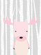 Kids Poster Reindeer 50x40cm