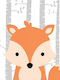 Kids Poster Fox Cub 50x40cm