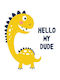 Παιδική Αφίσα Hello Dinosauro 50x40εκ.