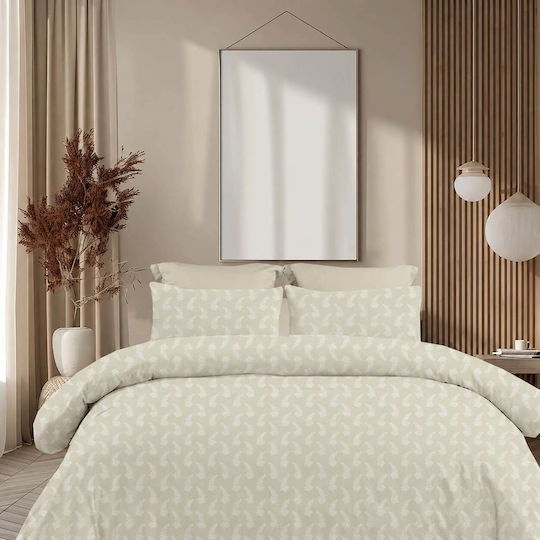 Astron Italy Vivian Σετ Σεντόνια Υπέρδιπλα 245x260εκ. Beige (4τμχ)