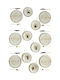 Hermia Alb Ceramică Set de Vase 24buc