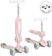 Byox Kinderroller 3-Rad mit Sitz Rosa