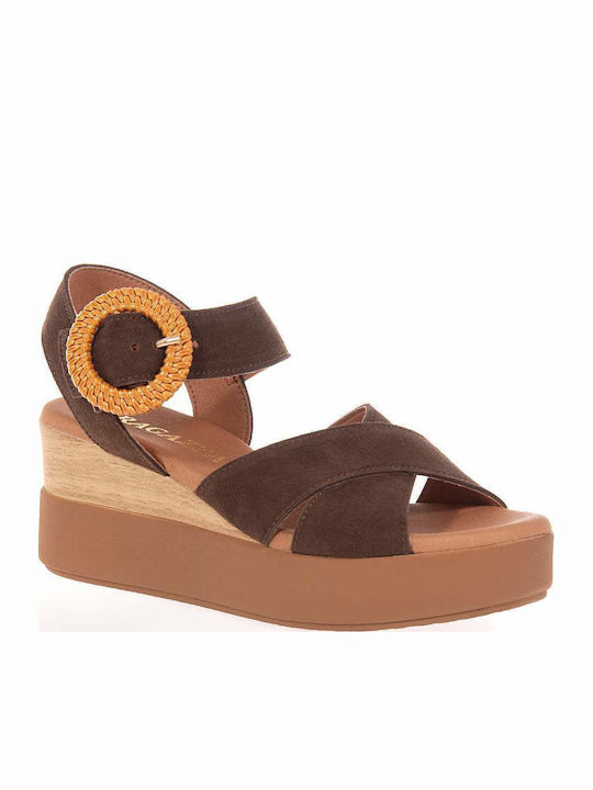 Ragazza Sommer Damenplattformen Braun