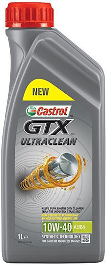 Castrol GTX Ultra Clean Ημισυνθετικό Λάδι Αυτοκινήτου 10W-40 1lt