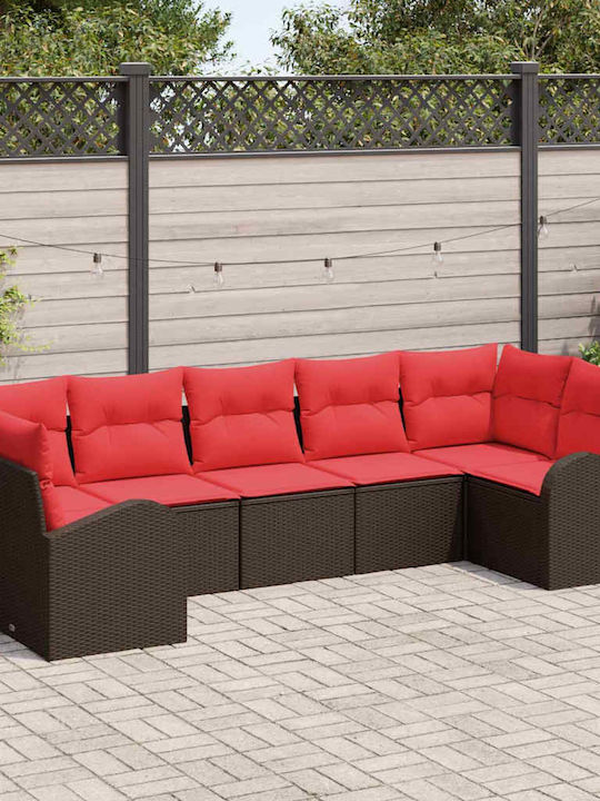 Ecksofa Outdoor Rattan mit Kissen