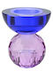 Crystal Candle Holder In Blue Colour 8x8x9cm