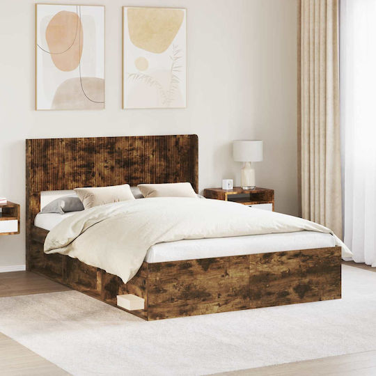 vidaXL Wooden Bed Headboard Brown 156.5x100cm