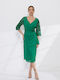Midi Dress for Wedding / Christening with Lace Lacy