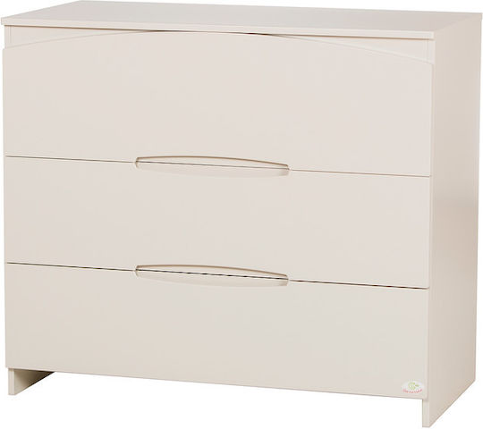 Libra Βρεφική Συρταριέρα με 3 Συρτάρια Λευκή 100x55x90cm