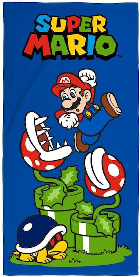 Quick Dry Super Mario Kids' Beach Towel 167 70x140cm Dark Blue Nintendo