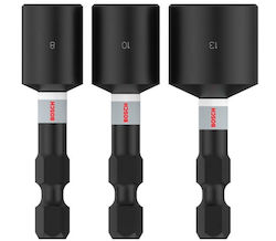Bit Socket Set 3 Pieces 8 10 13x50mm Impact Control Pro Bosch 2608521u64 Bit Socket Set 3 Pieces 8 10 13x50mm Impact Control Pro Bosch 2608521u64