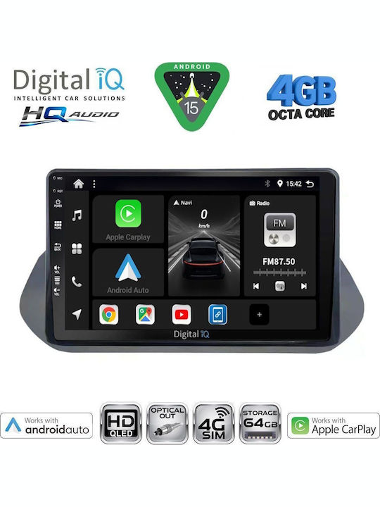 Digital IQ Car Audio System for Nissan Qashqai 2021 Bluetooth USB WiFi GPS Apple CarPlay Android Auto with 10" Touch Screen