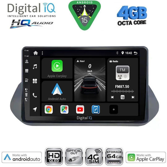 Digital IQ Car Audio System for Nissan Qashqai 2021 Bluetooth USB WiFi GPS Apple CarPlay Android Auto with 10" Touch Screen