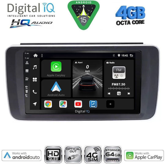 Digital IQ Car Audio System for Nissan Leaf 2018 (Bluetooth/USB/WiFi/GPS/Apple CarPlay/Android Auto) with 9" Touch Screen