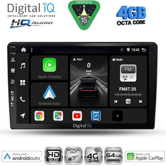 Digital IQ Car Audio System for Nissan X-Trail 2004-2007 (Bluetooth/USB/WiFi/GPS/Apple CarPlay/Android Auto) with 10" Touch Screen