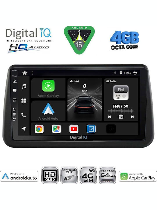 Digital IQ Car Audio System for Opel Meriva 2010-2017 Bluetooth USB WiFi GPS Apple CarPlay Android Auto with 9" Touch Screen