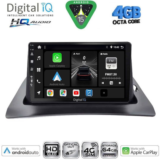 Digital IQ Ηχοσύστημα Αυτοκινήτου για Renault Kangoo 2010-2021 (Bluetooth/USB/WiFi/GPS/Apple-Carplay/Android-Auto) με Οθόνη Αφής 9"