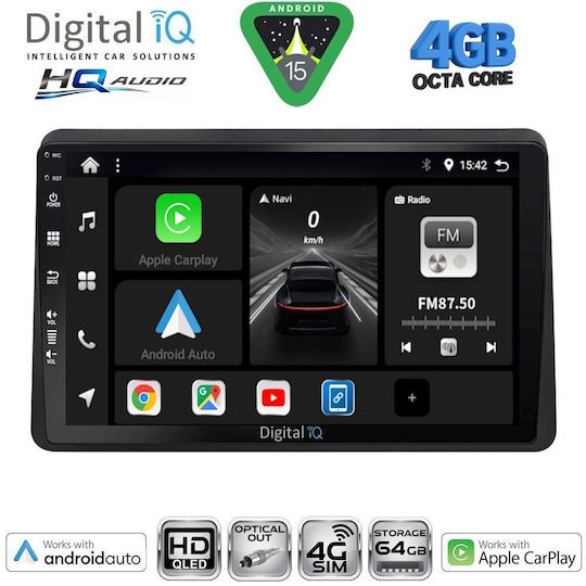 Digital IQ Ηχοσύστημα Αυτοκινήτου για Opel Movano Renault Master Nissan NV400 2020 (Bluetooth/USB/WiFi/GPS/Apple-Carplay/Android-Auto) με Οθόνη Αφής 10"
