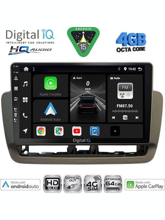 Digital IQ Car Audio System for Seat Ibiza 2012-2015 (Bluetooth/USB/WiFi/GPS/Apple CarPlay/Android Auto) with 9" Touch Screen