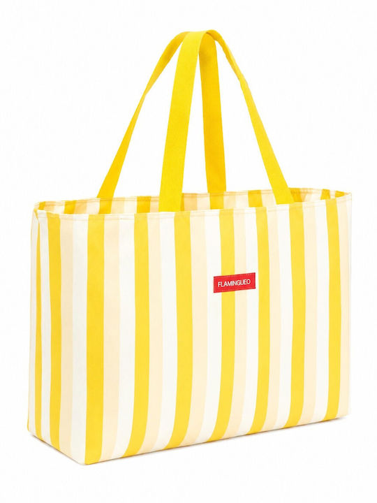 Κίτρινη Canvas Tote Bag 50x20x35 Cm Φερμουάρ & Εσωτερική Θήκη Brunet Flamingueo Κίτρινη Canvas Tote Bag 50x20x35 Cm Φερμουάρ & Εσωτερική Θήκη Brunet Flamingueo