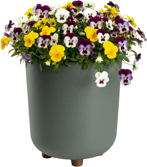 HowHomely Ghiveci De Flori Gri-Verde 27.4 Cm