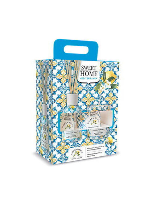 White Zagara Set Diffuser Candle Gift Set