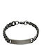 Art Collection Men's Handcuff Bracelet Made of Stainless Steel