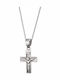 Oxzen Men's Cross with Crucified in Silver with Chain