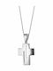 Oxzen Men's Silver Cross with Chain