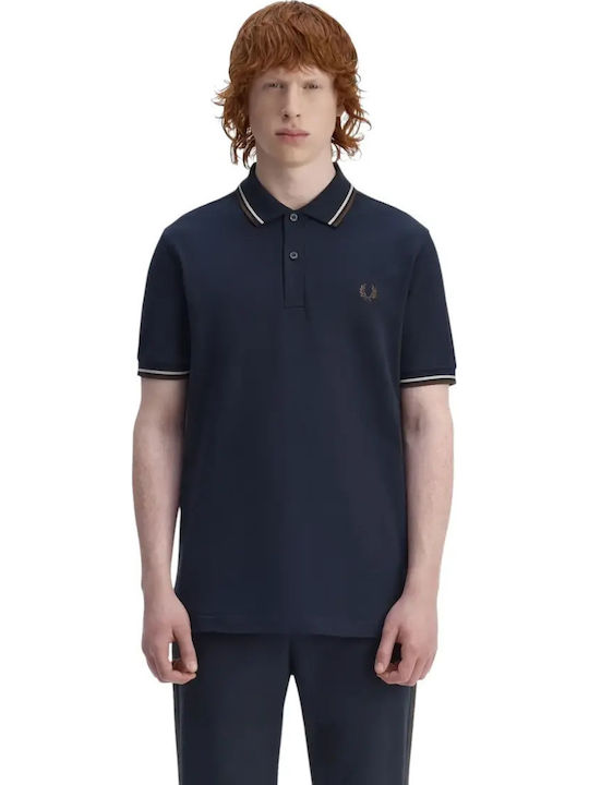 Fred Perry Twin Tipped Polo Μπλούζα Μπλε
