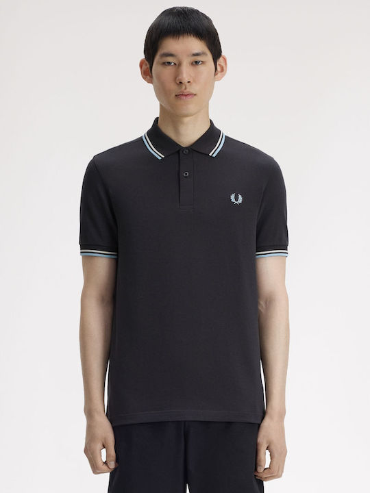 Fred Perry Twin Tipped Polo Herrenbluse Grau