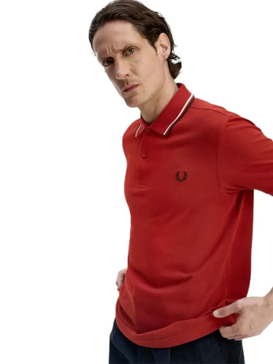 Fred Perry Twin Tipped Polo Herrenblusen Burgun...