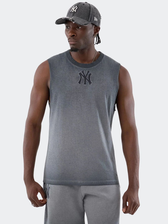 New Era York Αθλητική Μπλούζα Κοντομάνικη Γκρι