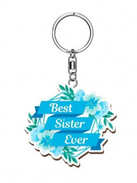 Μπρελόκ Ξύλινο Best Sister Ever Wooden Keyring K3610 Global Journey Gifts 5035743036103