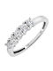 Xrisokosmima Women's Ring Eternity Band with Zircon in 14K White Gold
