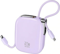 Wiwu MH136 Sugar 10000mAh 22.5W Μωβ Wiwu MH136 Sugar 10000mAh 22.5W Μωβ