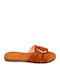 Damen Flache Sandalen Braun