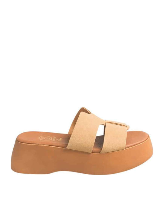J&C Women's Flat Sandals Beige