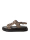 Damen Flache Sandalen Grau