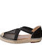 Celestino Flache Damen Sandalen Anatomisch Schwarz