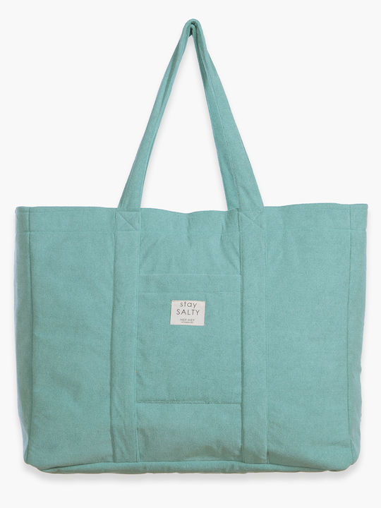 Nef-Nef Homeware Frottee Strandtasche mit Hut Türkis