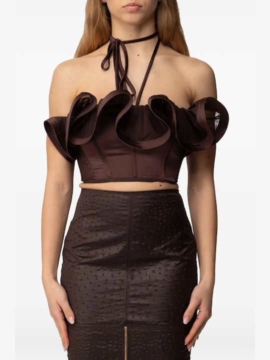 Elisabetta Franchi Brown Blouse
