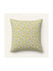 Oxygen Eco Text Fabric Gelbe Dekorativer Kissenbezug 45x45cm
