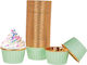 50pcs Mint Gold Muffin Cupcake Liners 50x40 Mm