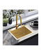 Rea Drop-In Kitchen Sink Inox Satin Finish L45xW50cm Gold