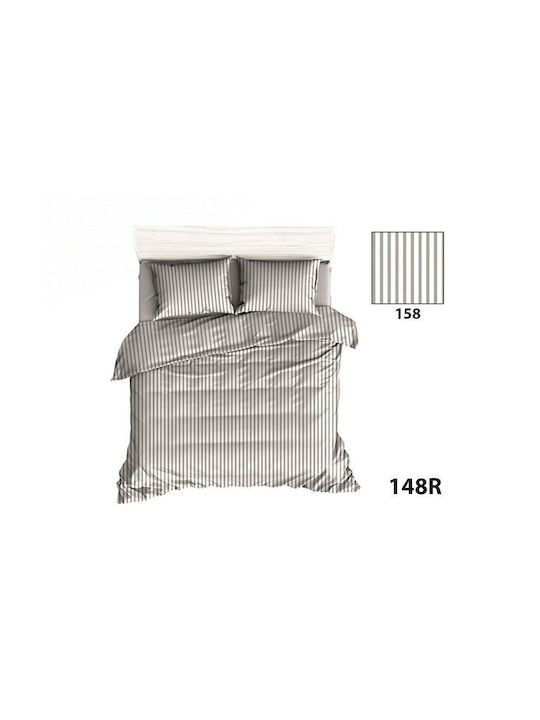 Extrapościel Μαξιλαροθήκη Gray And White Stripes 40x40εκ.