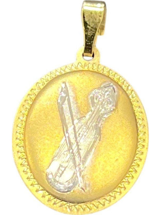 Charm with Stones with Stones from Gold 14K