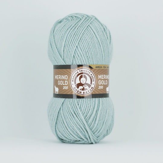 Νήμα Πλεξίματος 60% Μάλλινο 40% Ακρυλικό Merino Gold 200 Madame Tricote Paris 135 Ανοιχτό Βεραμάν 100γρ 200μ