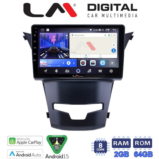LM Digital Ηχοσύστημα Αυτοκινήτου για Daewoo Korando Ssangyong Korando 2014 (Bluetooth/USB/WiFi/GPS/Apple-Carplay/Android-Auto)