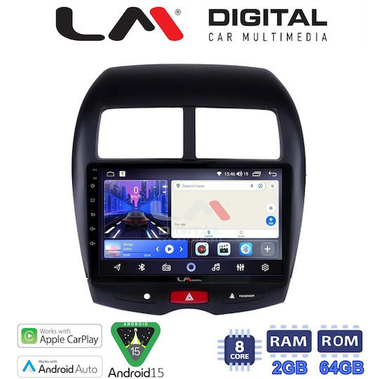 LM Digital Auto-Audiosystem Für Mitsubishi Asx 2008 Bluetooth USB Eingebautes Wi-Fi GPS Apple CarPlay Android Auto